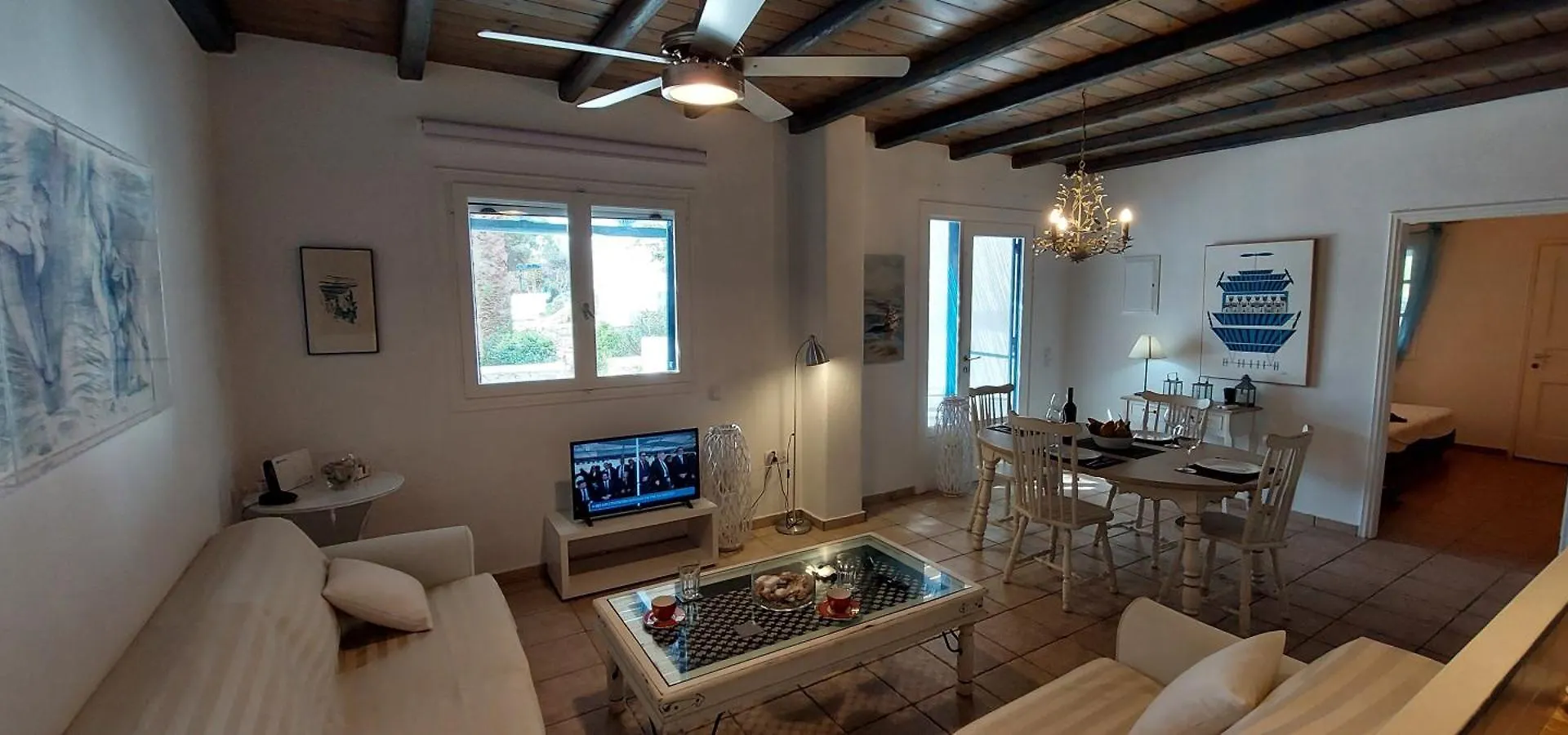 Prázdninový dům Vila Mykonian House With Shared Pool Ornos